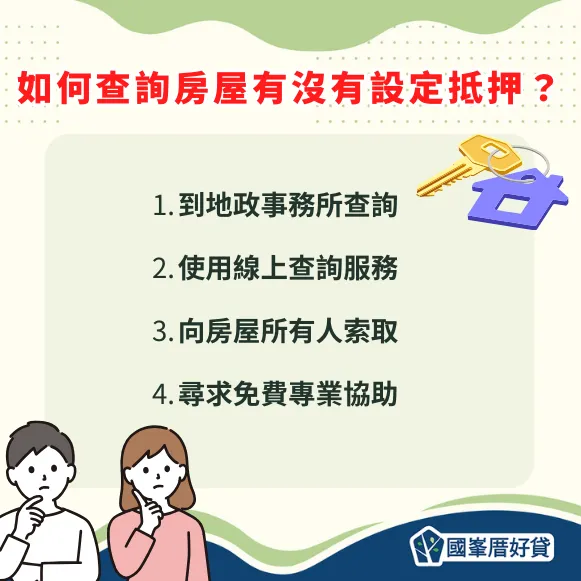 如何查詢房屋有沒有設定抵押？